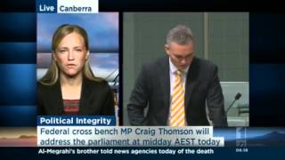 Thomson to break silence in parliament