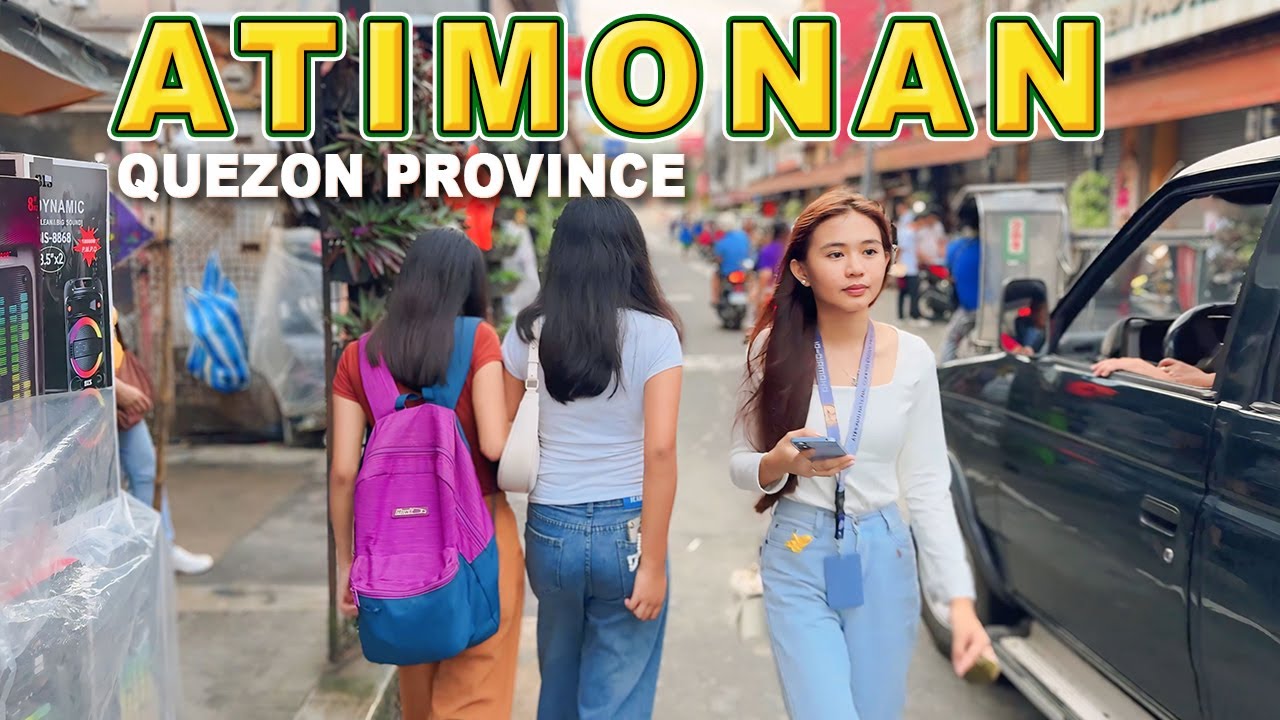 ATIMONAN A Charming Coastal Town of Quezon Province | Poblacion & Baypark Walking  | Philippines