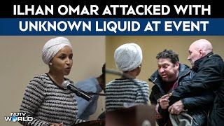 Ilhan Omar Sprayed With Unknown Liquid While Condemning Ice Actions