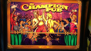 The Champion Pub Pinball Machine Backglass - Translite - Playfield Quick Look - Bally Pinball