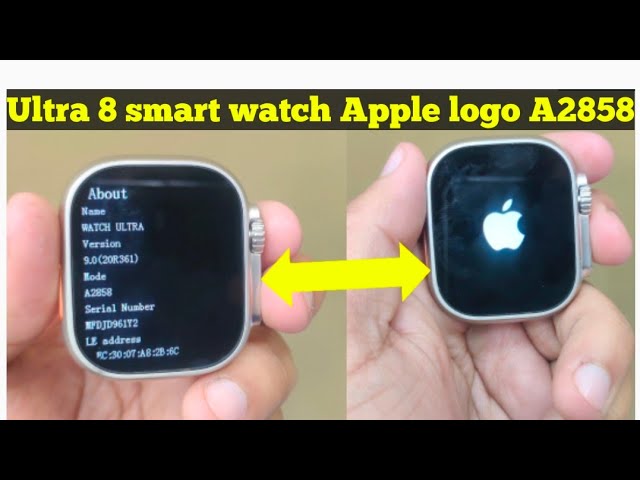 Ultra 8 smart watch Apple logo Model A2858 | Apple logo code on ulta 8  smart watch 2022 |