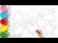 Shapes drawing for kids,  Learn 2d shapes, colors for toddlers, 2D shapes drawing part -287