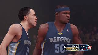 【2K14 NBA】Memphis Grizzlies vs Los Angeles Lakers