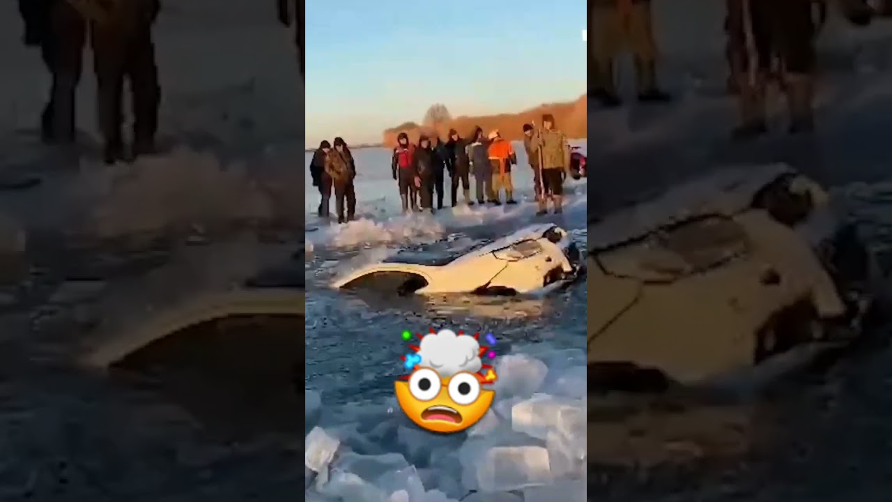 Car Sinks Into Ice 🧊