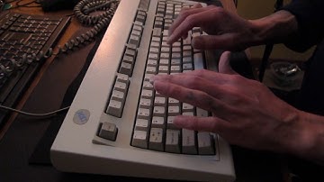 Typing sounds - greased buckling spring keyboard - IBM model M 1994