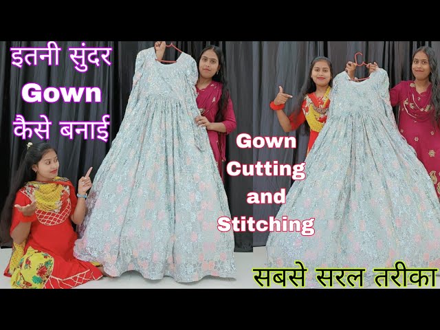 Umbrella frock cutting and stitching/Anarkali dress/ hindi/frock cutting/फ्रॉक  कैसे काटें? - YouTube