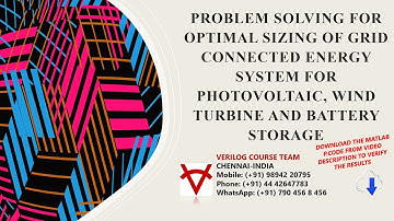 PROBLEM SOLVING FOR OPTIMAL SIZING OF GRID CONNECTED ENERGY SYSTEM FOR PV, WIND AND BATTERY STORAGE