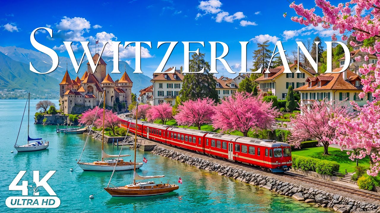 🌸 Spring in Switzerland 4K UHD 🌿 Alpine Meadows, Clear Blue Lakes & Slow Mountain Harmony