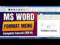 MS Word Magic: The Secret Format Tab Explained! | MS Word Hidden Format Menu Video in Hindi