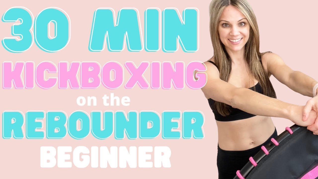 30 MIN Beginner Rebounder Kickboxing Workout BEGINNER HIIT REBOUNDING