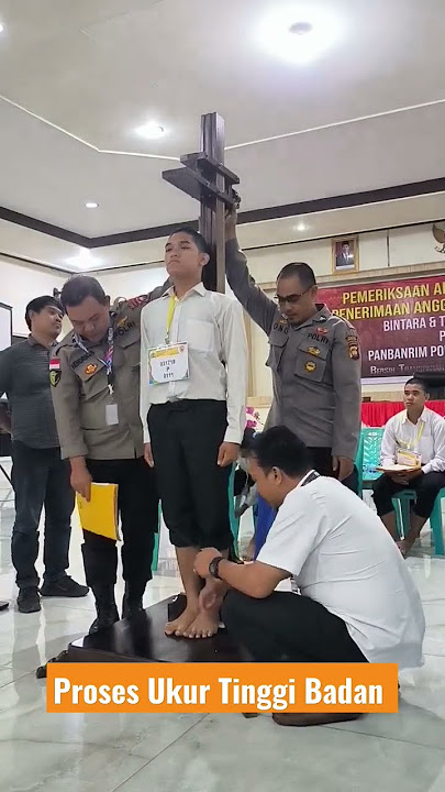Proses Ukur Tinggi Badan Casis Polki. #polisi #polri #casis #bintara #police #indonesia #viral