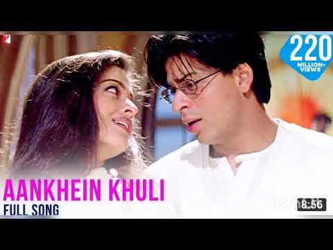 Aankhein Khuli Song Mohabbatein Shah Rukh Khan Aishwarya Rai Lata Mangeshkar Udit Narayan 