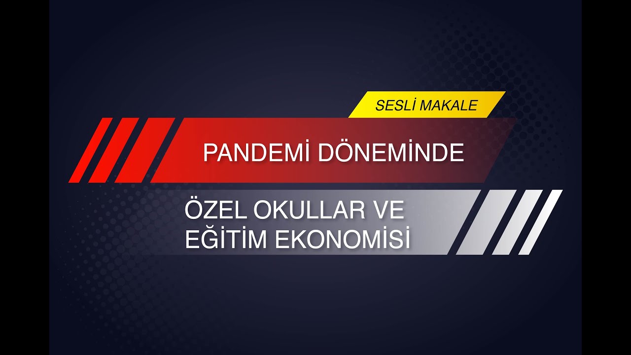 Sesli Makale: Pandemi Döneminde Özel Okullar ve Eğitim Ekonomisi