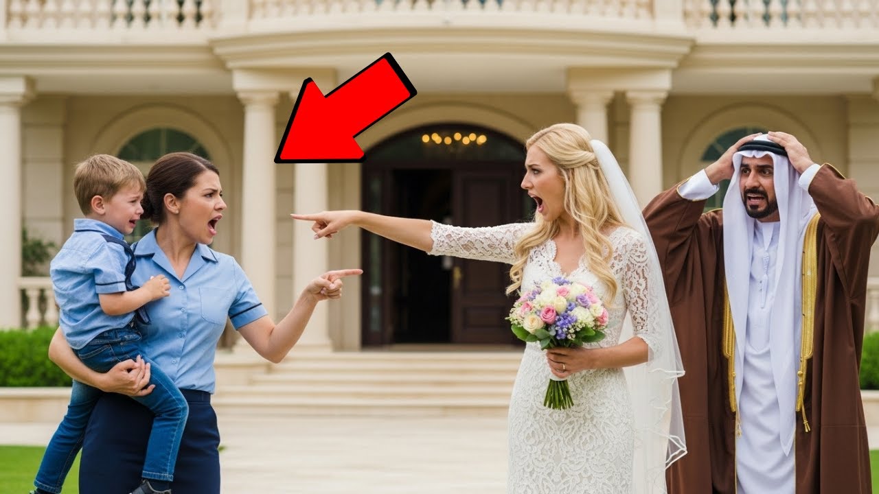 El hijo del jeque millonario apareció irreconocible en la boda… hasta que la niñera…