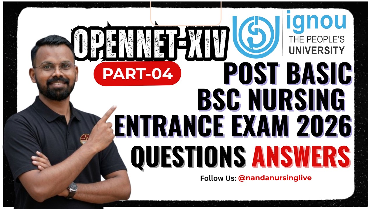 IGNOU Post Basic BSc Nursing Entrance Exam Question Paper 2026 Answer ...