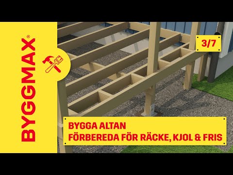 Byggmax tipsar, bygga altan (del 3 bygge av räcke, kjol & fris ...