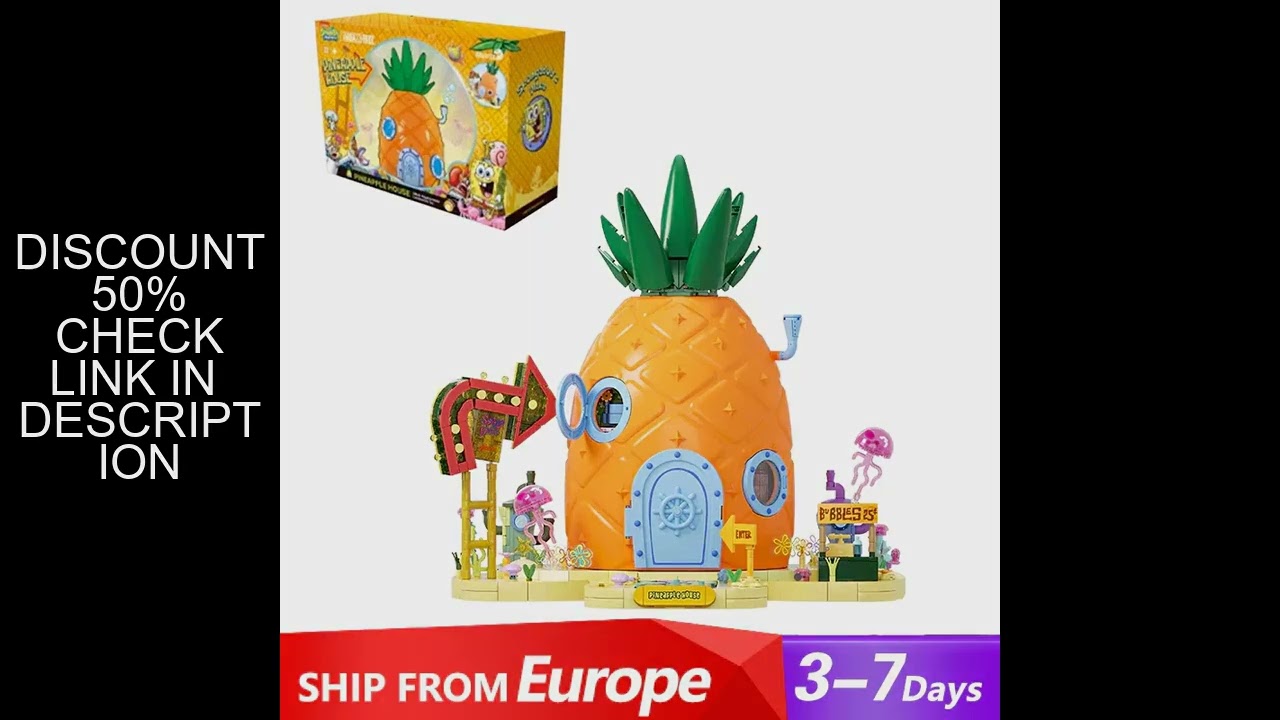 SpongeBob SquarePants Buildings Blocks with 4 Figuren Pineapple House Modular Building Model Sets fo