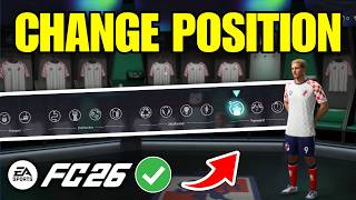 How To Change Position in Clubs FC 26