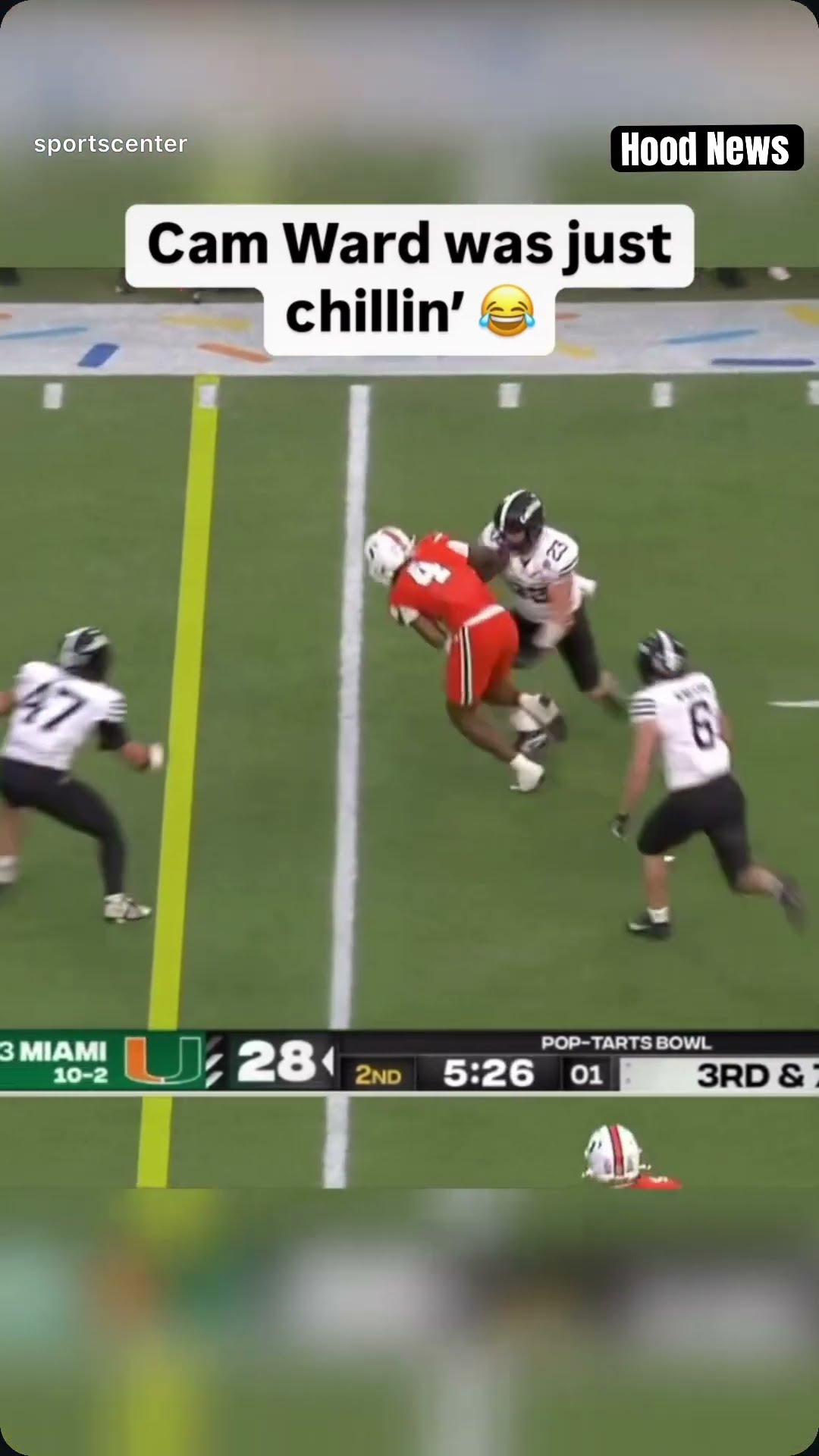He’s a chill guy #hoodnews #camward #miamihurricanes #football #cfb #omg #how #wow #fumble #howto