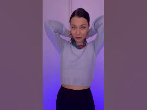 Как завязать узкий , шёлковый шарфик - YouTube