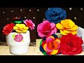 How to Make Beautiful Paper Roses Using Colorful Paper | Diy Paper Rose