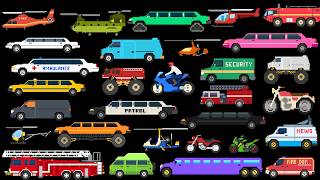 Vehicles Collection 24: Helicopters, Limousines & More | Pixel Art