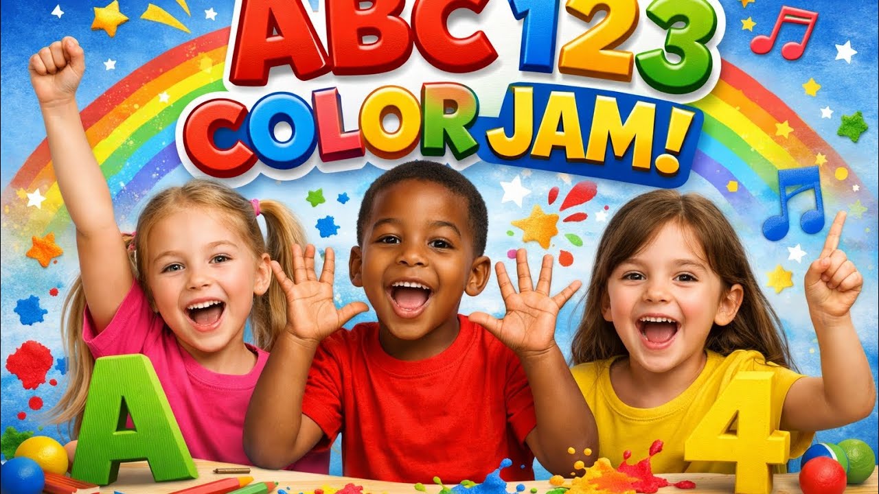 ABC 1,2,3 COLOR JAM : ENJOY THIS ENERGETIC POP SONG FOR KIDS