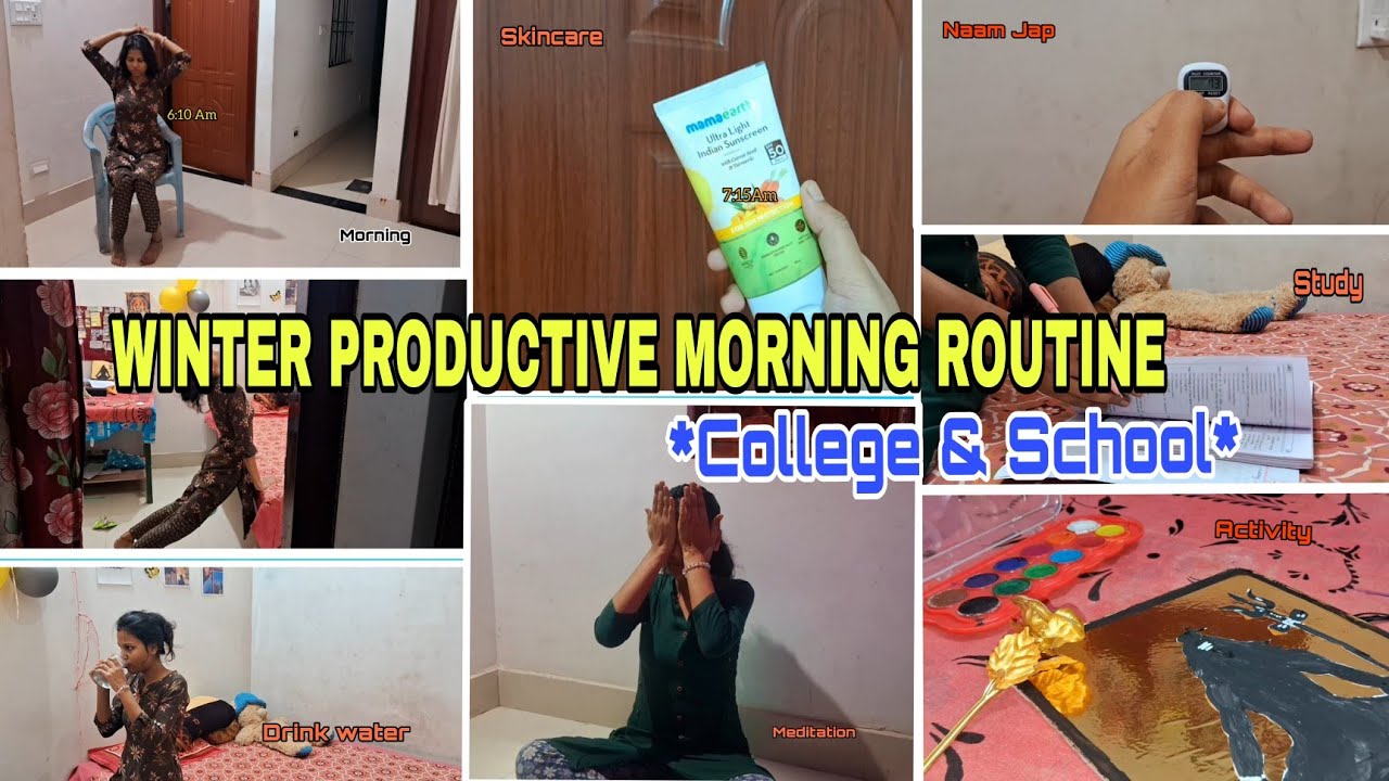 6 Am Winter Productive Morning Routine 🌤|| College & School 💞|| Deepshikha life || #vlog #winter 