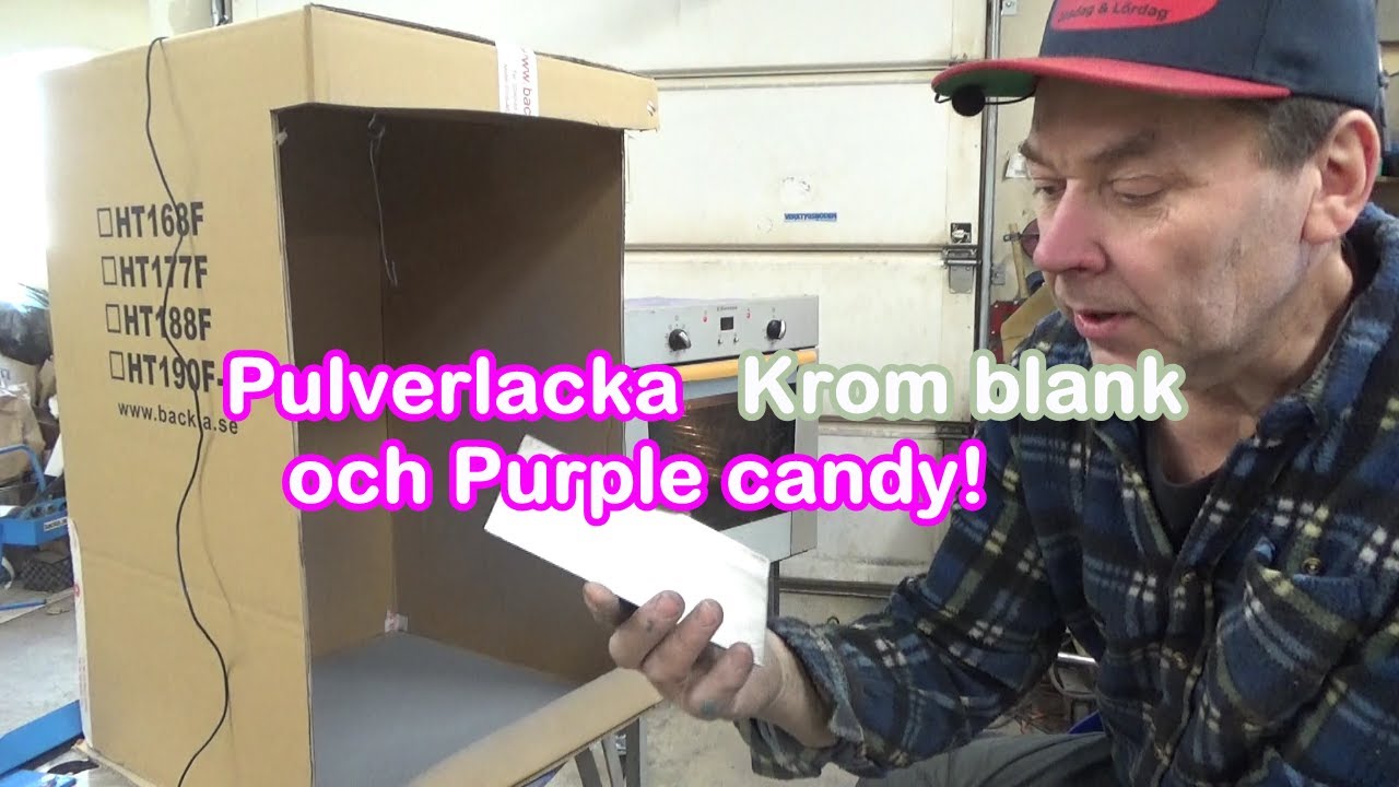 Pulverlack krom och purple candy