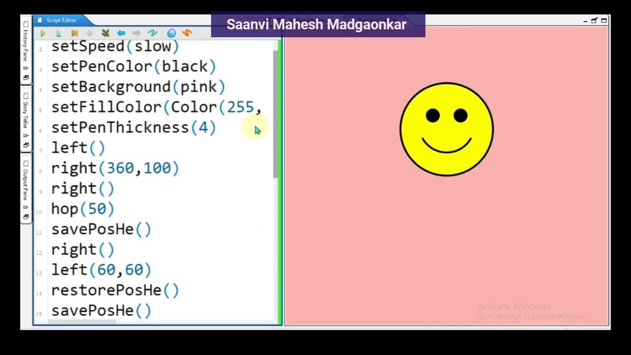How To Code Smiley Face In Kojo Environment ? 🤔😊Coding Of Smiley Face 😀 ...
