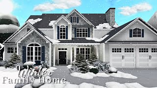 Bloxburg: Winter Family Home| House Build| Roblox| Realistic Home