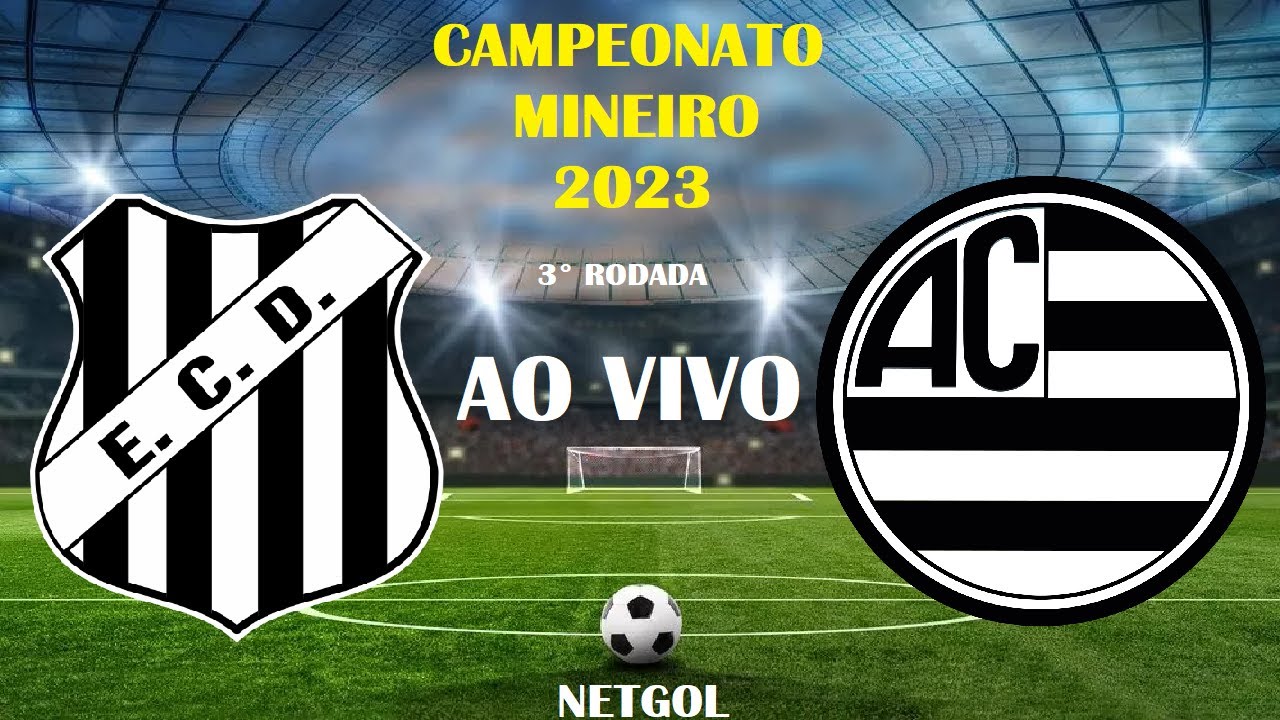 DEMOCRATA GV X ATHLETIC CLUB AO VIVO Campeonato Mineiro 2023 3º rodada narração YouTube