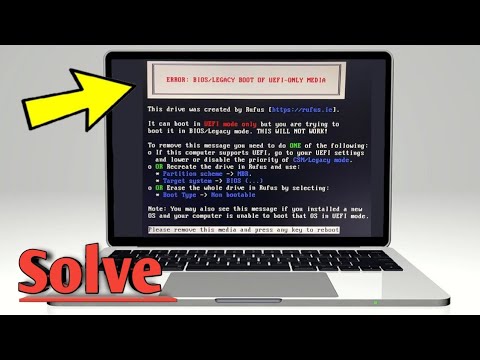 How to Fix Error Bios Legacy Boot Of UEFI Only Media - YouTube