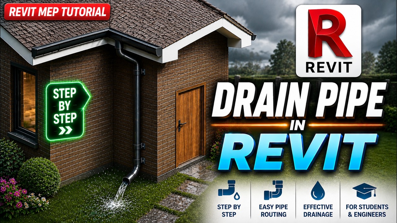 Create a Drain Pipe in Revit MEP | Step-by-Step Tutorial for Beginners ...