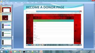 PPT || Blood Bank And Donor Management Project PPT  || Python Django Project PPT