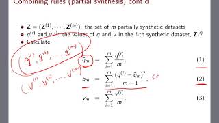 [Methods for Utility Evaluation #2] Combining rules for partially synthetic data