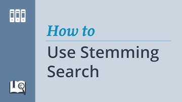 How to Use Stemming Search