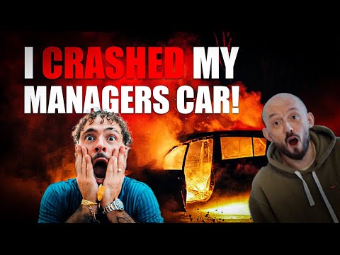 I CRASHED MY MANAGERS CAR!!