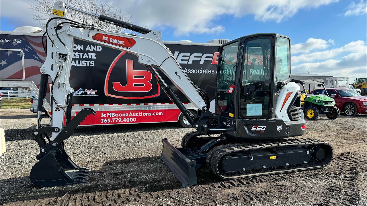 Lot 1128 - 2023 Bobcat E50 R2-Series Compact Excavator - YouTube