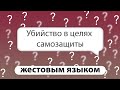 Убийство в целях самозащиты  | Ответы на вопросы (жестовым языком)