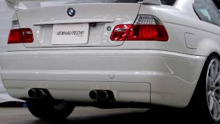 EXHAUTECH JAPAN BMW E46 M3 可変バルブ付きワンオフマフラー - YouTube
