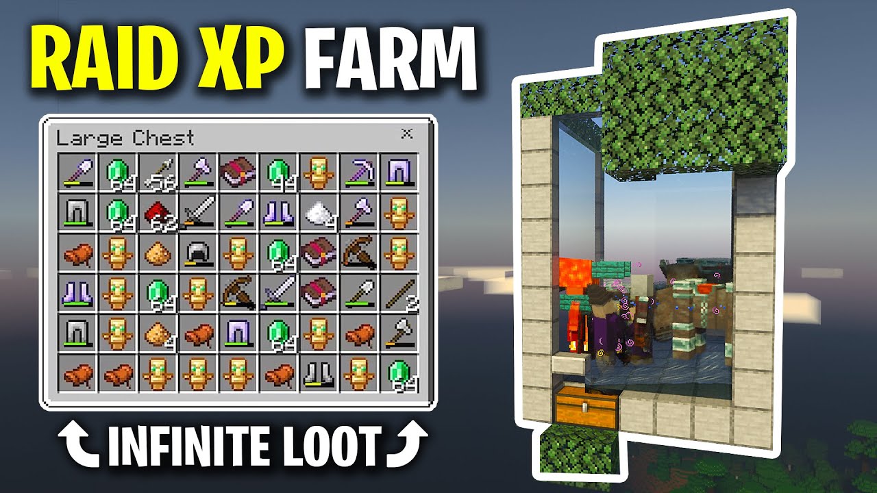 Easiest RAID XP FARM - Minecraft Bedrock 1.21 - YouTube