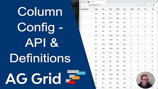 Configuring AG Grid Column Definitions Using React