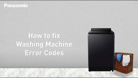 How to Fix Washing Machine Error Codes