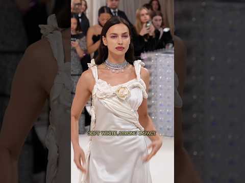 Video Irina Shayk Stuns in White at the Met Gala