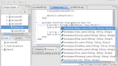 Essential EGL+Batch - Lesson 04 Date