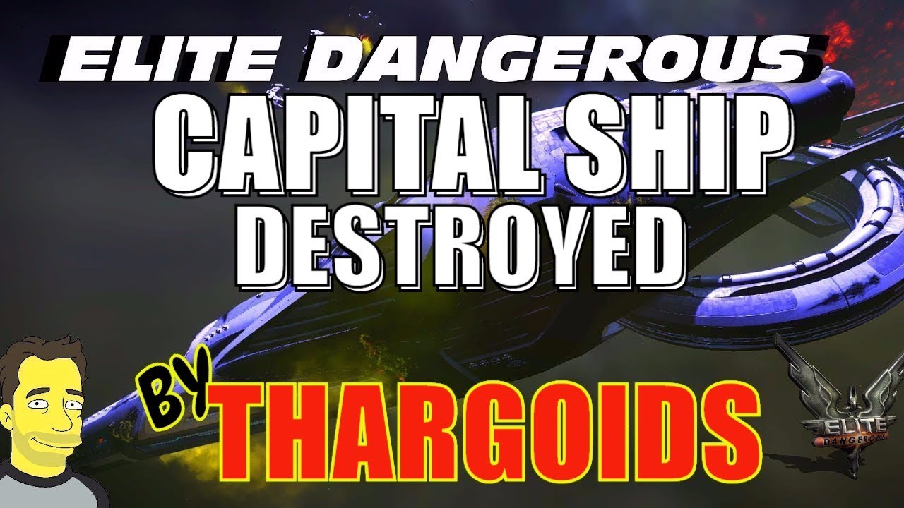 Elite Dangerous Imperial Capital Ship destroyed by Thargoids in HR 1185
