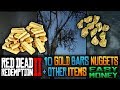 FAST AND EASY MONEY! 10 Gold Bar, Nuggets and Other Items Locations in Red Dead Redemption 2