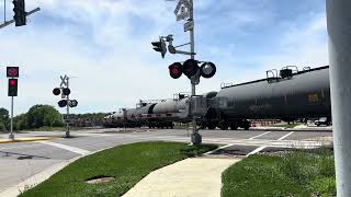 Long WSOR mixed fright crossing west court street (Janesville Wisconsins)