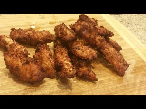 Breaded Fried Chicken Fingers Food Compilation